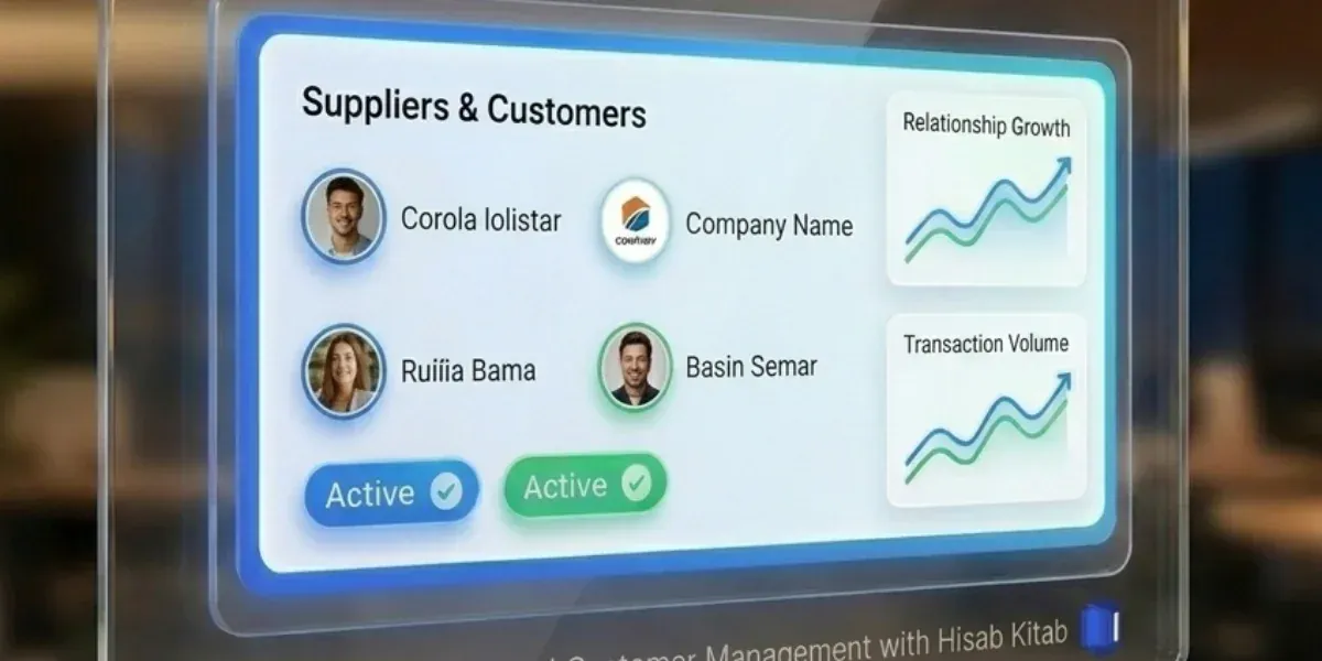 Effortless Supplier and Customer Management with Hisab Kitab App

